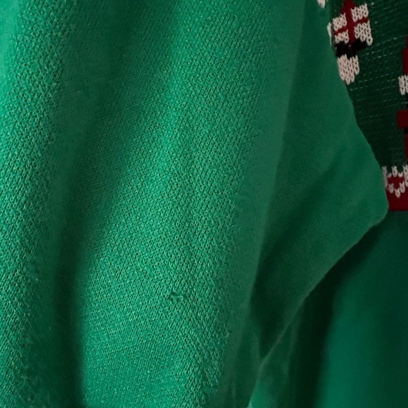 Vintage Nutcracker Smocked Santa’s Green Christmas Holiday Crewneck Sweater - Picture 4 of 6